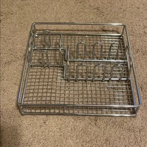 Metal silverware holder